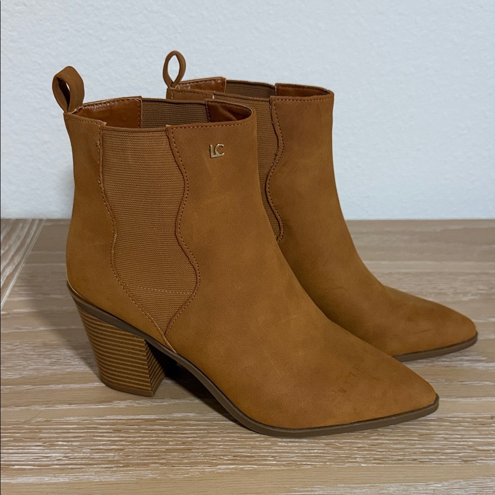 Women's Liz Claiborne Tan Ankle Boots
